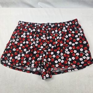 Victoria's Secret Pink Strawberry And Floral Sleep Boxer Shorts Size Lg